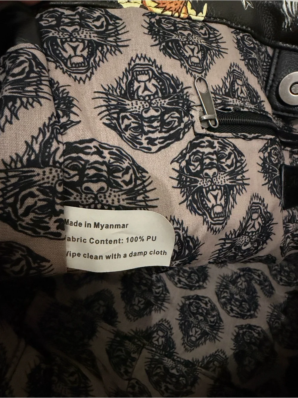 Ed Hardy Black Satchel with Red Heart Tattoo Motif